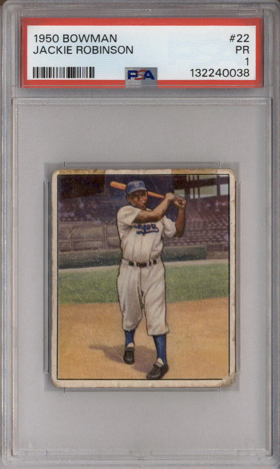 1950 Bowman #22 Jackie Robinson PSA 1