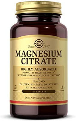 Solgar Magnesium Citrate 120 Tabs Bone Nerve Muscle Function Support