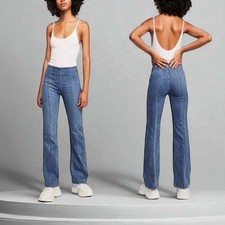 We The Free People Slim Pull On Flare Leg Seamed Jeans Medium Wash 2 26 Regular