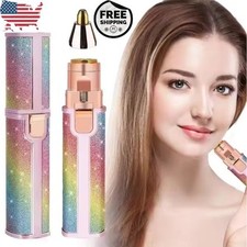 2 In1 Rechargeable Facial Hair Removal and Eyebrow Shaver - Face Lips Body