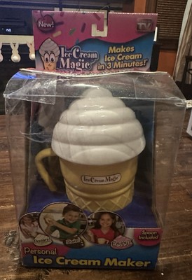 Ice Cream Magic Personal Ice Cream Maker with Lid 3 Min As Seen On TV Vanilla 