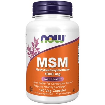 MSM 1000 mg 120 Veg Kapseln Gelenk- und Hautunterstützung Now Foods