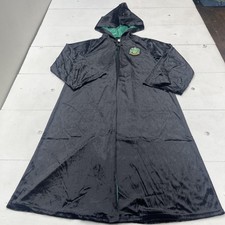 Harry Potter Slytherin Robe Mens Large Black Hooded Costume Cloak Wizarding