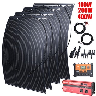 200W/400W 18V Flexible Mono Solar Panel Kit with Separate Controller for RV Home