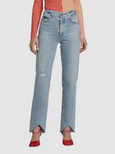 $220 AG Jeans Women's Blue Alexxis Straight-Fit Jeans Pants Size 26