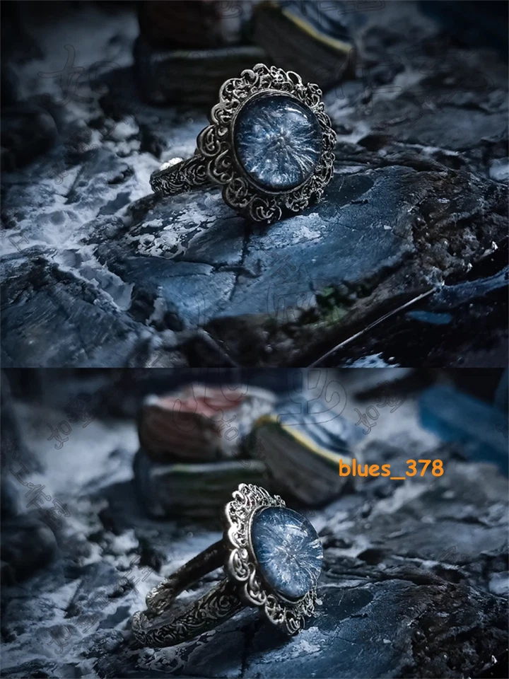 Handmade Princess of Moon Ranni Dark Moon Ring Copper/Silver Resin Jewelry Gift - Image 3 of 4