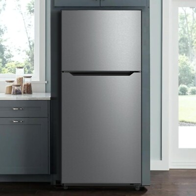 SMAD 14 Cu.Ft.Top Freezer Fridge with Frost Free Stainless Steel