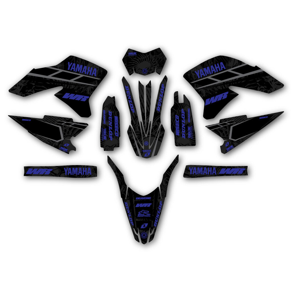 YAMAHA WR 250R WR250X Black Night Graphics Kit Decals Fits 2008