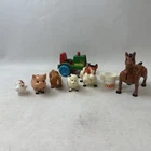 Fisher Price Playskool Animal Farm Animals And Tractor Vintage Toys