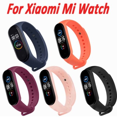 For Xiaomi MI Band 3 4 5 6 Silicone Strap Watch Band Smart Watch Wristband