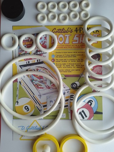 FLIPPER-BALLY-EVEL KNIEVEL-KIT ELASTIQUES-DOIGT DE BATTEUR JAUNE Pinball Rubber 256425804146