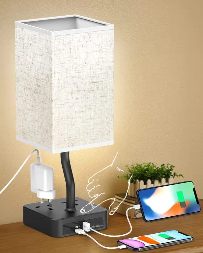 Bedroom nightstand touch lamps deals