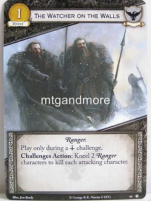 A Game of Thrones 2.0 LCG - 1x The Watcher on the Walls  #066 - No Middle Ground