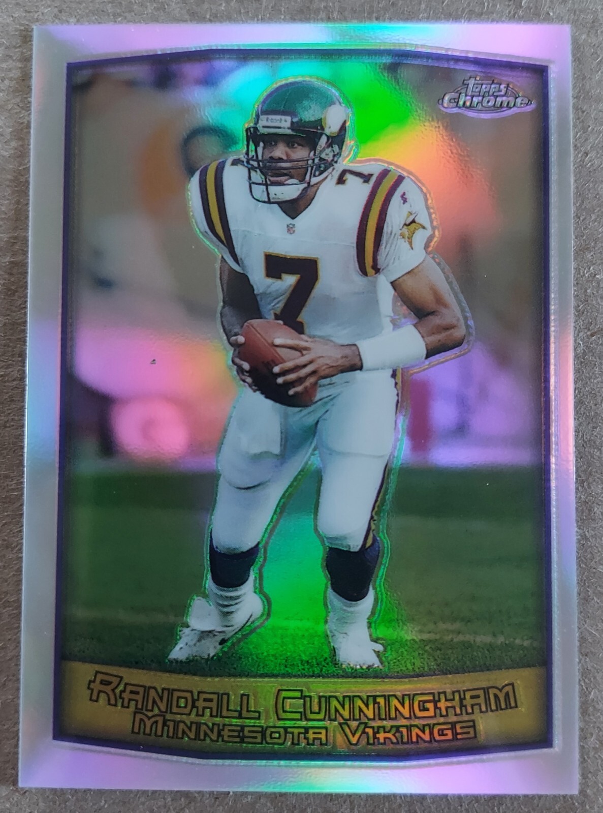 1999 Topps Chrome RANDALL CUNNINGHAM #80 Refractor Minnesota Vikings