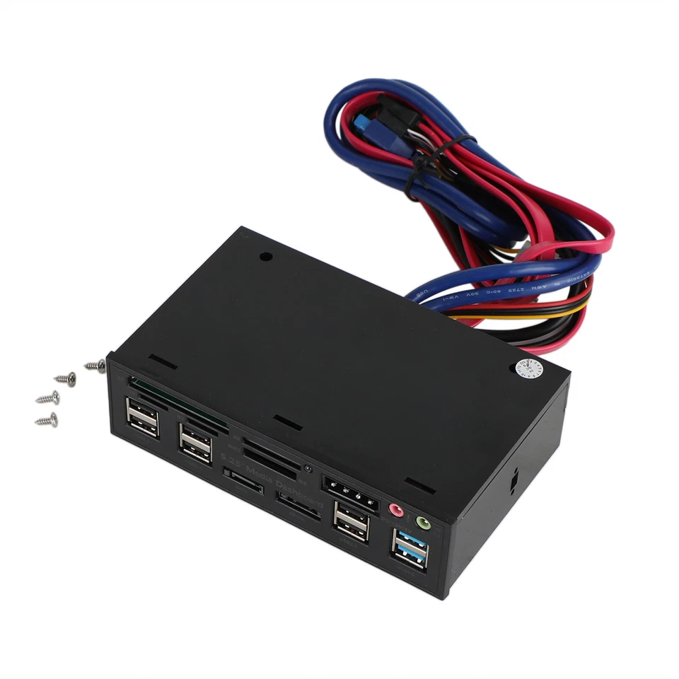 USB3.0 5.25 inch Front Panel Expansionshub 5-in-1 Multifunctional Card Reader - Bild 2 von 4