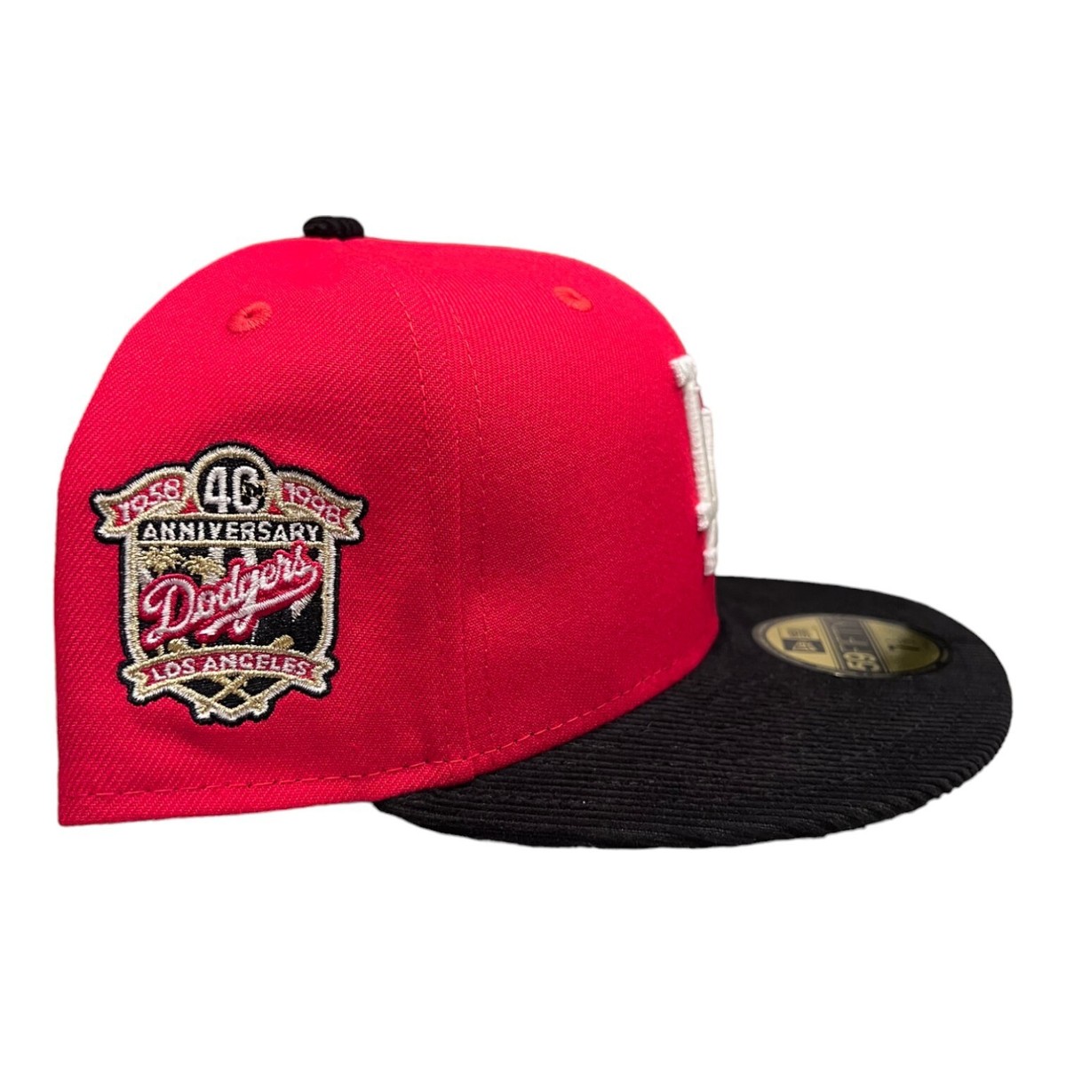 New Era Los Angeles Dodgers 59FIFTY Fitted Hat Corduroy Brim 40