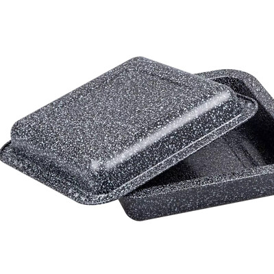 Auflaufform 2x Lasagne-Formen Bräter Backform GRANITO  26,5 x 26,5 cm Antihaft