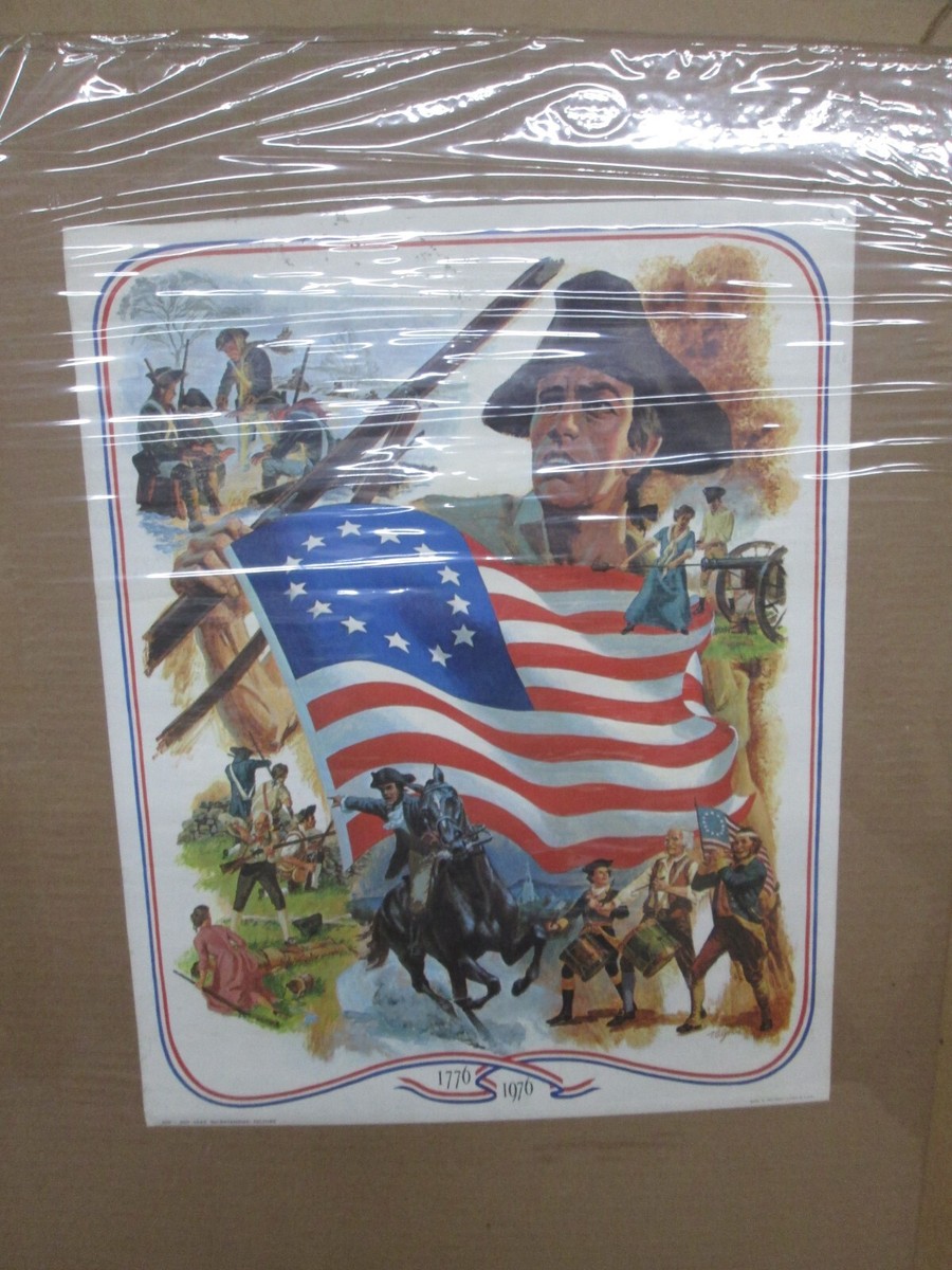 200 Year vintage poster USA 1776-1976 Bicentennial Picture