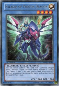 Paladin of Photon Dragon - LVAL-EN045 - Rare - 1st Edition x3 - Near Mint