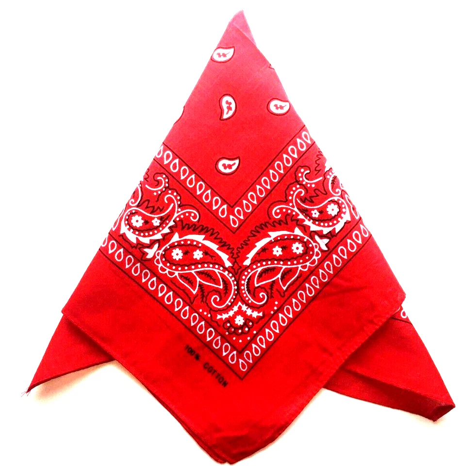 STYLEX PARTY Rot Paisley Bandana 100 % Baumwolle Hals Handgelenk Halstuch Schal Haar Kopfbedeckung