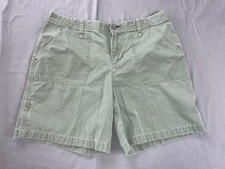 Eddie Bauer Vintage Lightweight Cotton Canvas Roll-Tab Hiking Shorts. Women's 6