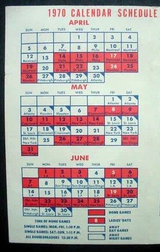 1970 CHICAGO CUBS BASEBALL SCHEDULE + 1950s VINTAGE WINDOW DECAL - Picture 9 of 16