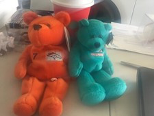JOHN ELWAY 7 Broncos Dan Marino 13 Dolphins Beanie Plush Bears
