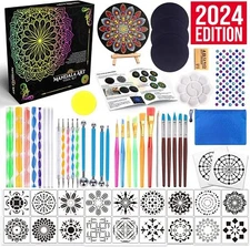 Mandala Dotting Tools Painting Kit - Rock Dot Paint Stencils Tool Set Art Craft 