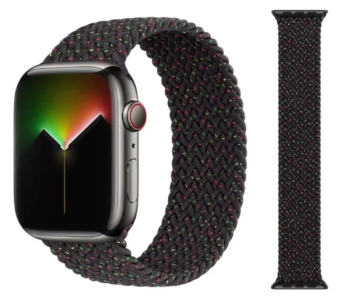 GENUINE APPLE SOLO BRAIDED LOOP WATCH STRAP 45MM/44MM/42MM/49MM BLACK UNITY