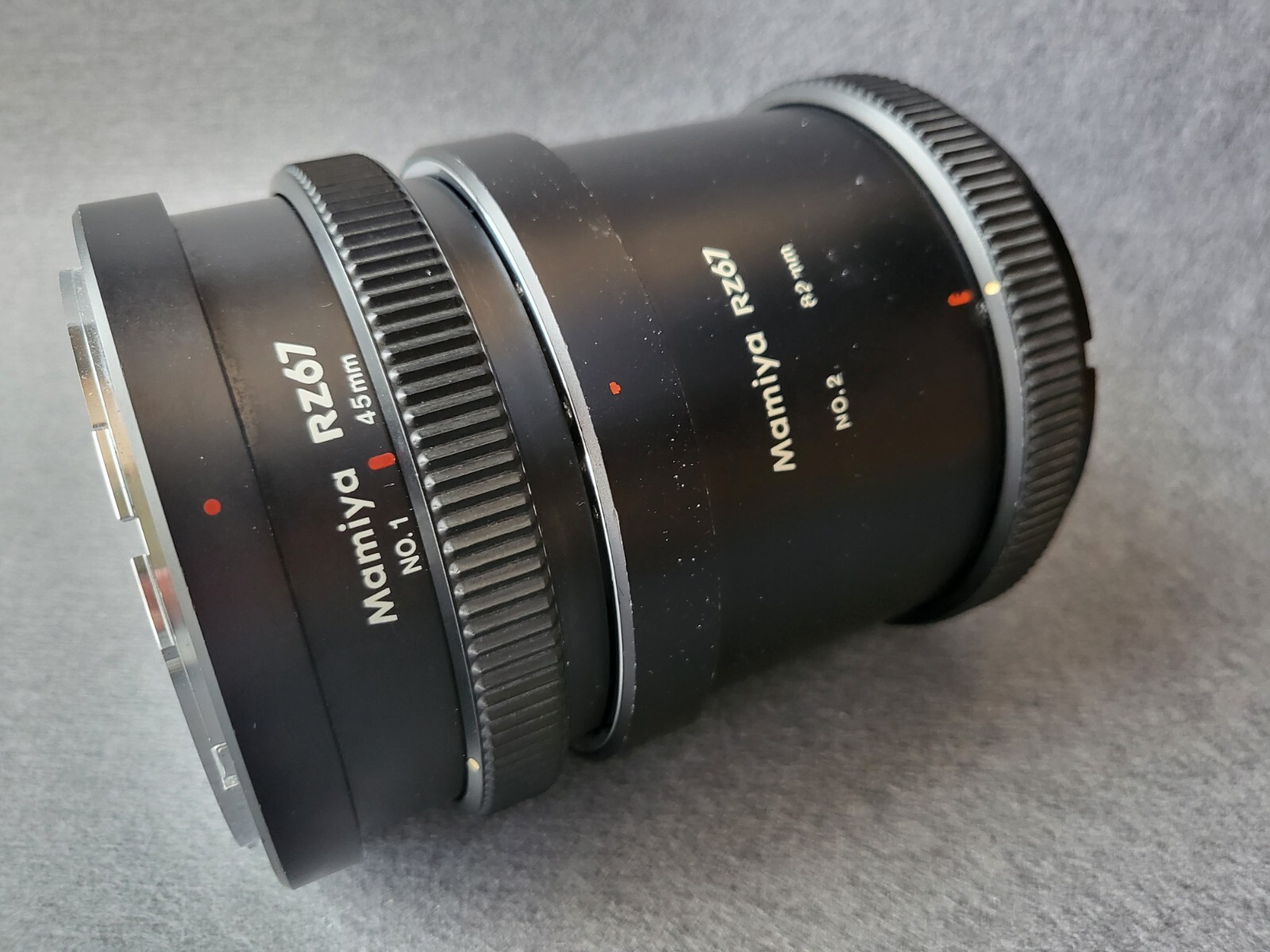 MAMIYA RZ67 NO.1 45MM & NO.2 82MM AUTO EXTENSION TUBE RING SET FOR RZ67