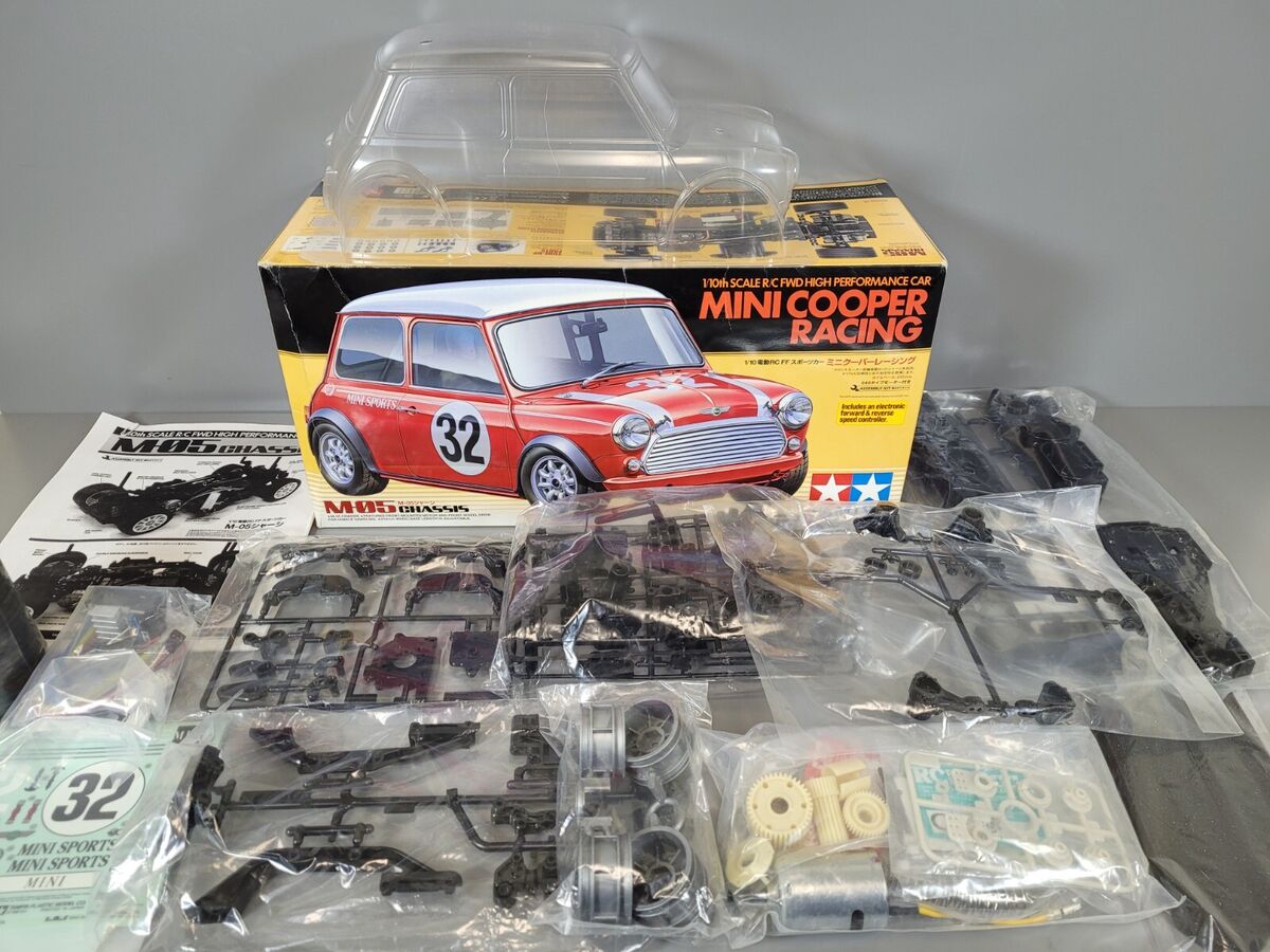 New Open Box Tamiya 1/10 R/C Rover Mini Cooper Racing FWD M05 Chassis #  58438