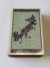 Vintage Brown & Bigelow Redi-Slip Playing Cards Mosaic Horses 