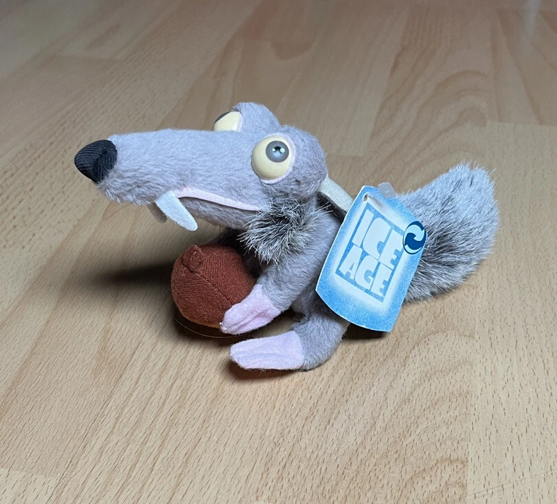 Neu Ice Age Stofftier Scrat Plüsch Figur 2002 Jakks TV  Animation Stofftier - Bild 2 von 4