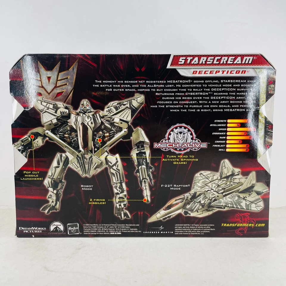 Transformers Revenge of the Fallen Starscream Autobot Action Figure Hasbro Toy - Image 2 of 4