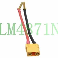 XT90 female to 4mm motor banana cross bullet right angle 12AWG 4" Wire battery