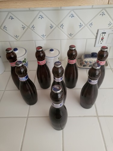 Budwiser Bowling Pin Beer Bottles FULL & SEALED