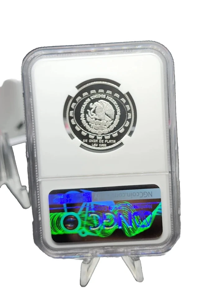 MONEDA CALAVERA PLATA MÉXICO 1997 - 1/4 OZ DISCO DE LA MUERTE - PRUEBA / 1906 de colección Foto 2 de 2