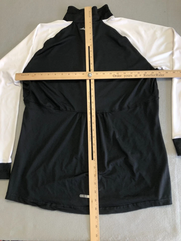 Mizuno Sweatshirt Women's Extra Large 1/4 Zip Pullover Black/White Reflective - Image 4 of 4