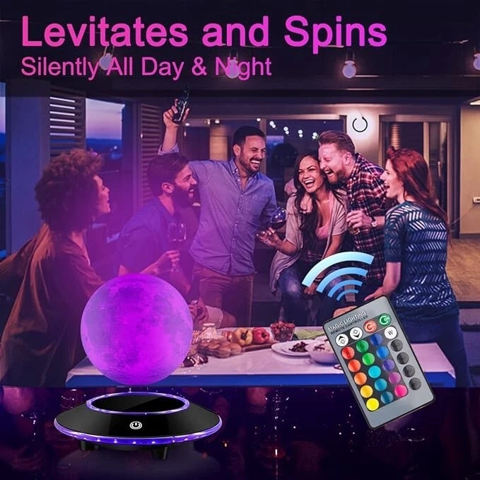 Lámpara de luna levitante, flotando y girando en el aire libre 3 colores US Foto 4 de 4