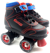 CHICAGO Skates 105 Boys Black Red Sidewalk Roller Skates Size Junior 13