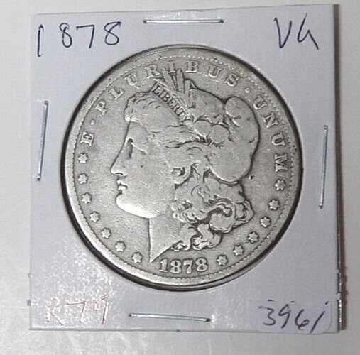 1878-P Morgan Silver Dollar VG Philadelphia Mint Reverse of 1879 (13125)