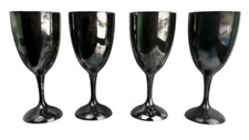 International Silver Company Set of 4 Wine Water Goblets Vintage 70s Short Stem