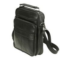 Herren Echtleder UmhäNgetasche Messenger Arbeitstasche Schwarz Flugreise Bag