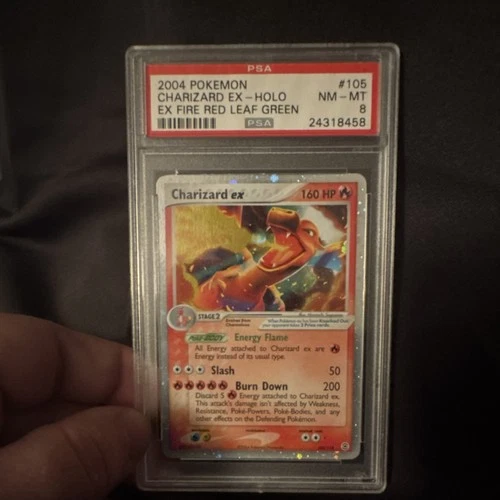 Pokémon Charizard ex 105/112 EX FireRed & LeafGreen Ultra Rare Holo PSA 8