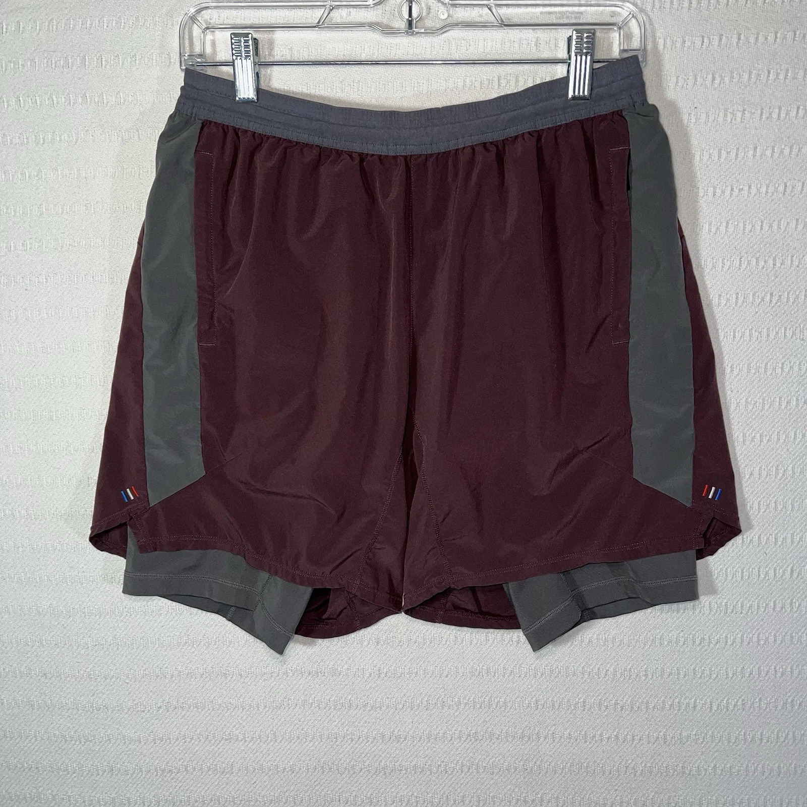 Fourlaps Mens Performance Shorts 7" Size M Lined Athleisure Running Gym