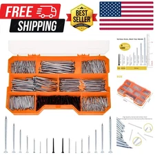 Complete 1080-Piece Assorted Nails for Every Project - Corrosion Resistant