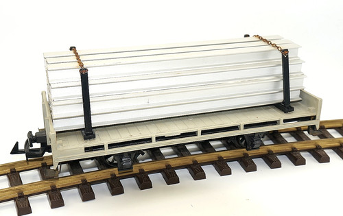 BOD/R] LGB Spur G 4001 Plattformwagen Pritsche grau bel. mit PKW (verschraubt) | Condition: Gebraucht