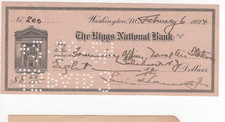 Lewis Hancock, Jr. Signed Bank Check  1924 / Autographed Aviation Pioneer, Crash