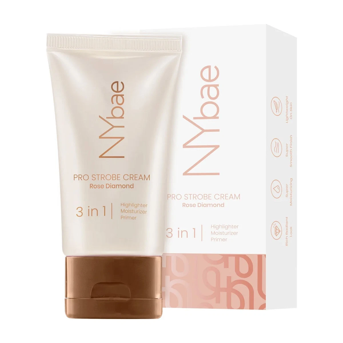 NY Bae PRO Strobe Cream Rose Diamond 30g Primer + Highlighter + Moisturizer