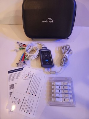 Midmark Digital ECG with Lead Management, EKG Clips, Case